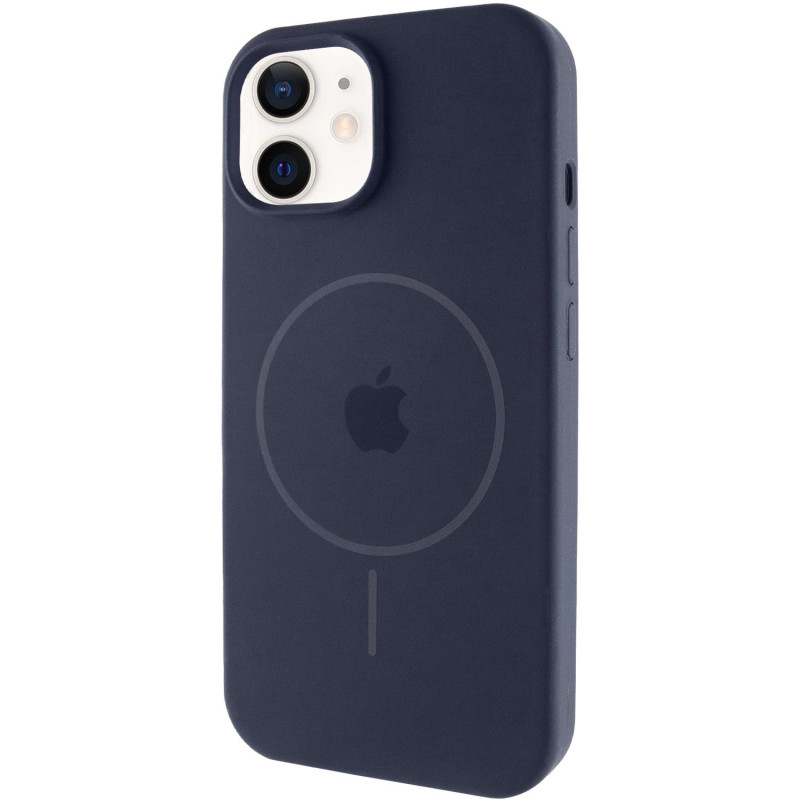 Чехол Silicone Case Full Protective (AA) with Magnetic Safe для Apple iPhone 11 (6.1") (Темно-синий / Midnight blue)