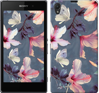 

Чехол Нарисованные цветы для Sony Xperia Z1 C6902 596281