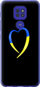 Чохол Жовто-блакитне серце на Motorola G9 Play