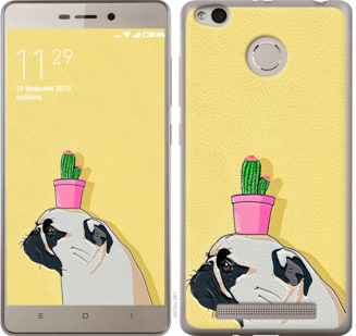 

Чохол Мопс з кактусом для Xiaomi Redmi 3 Pro 795697