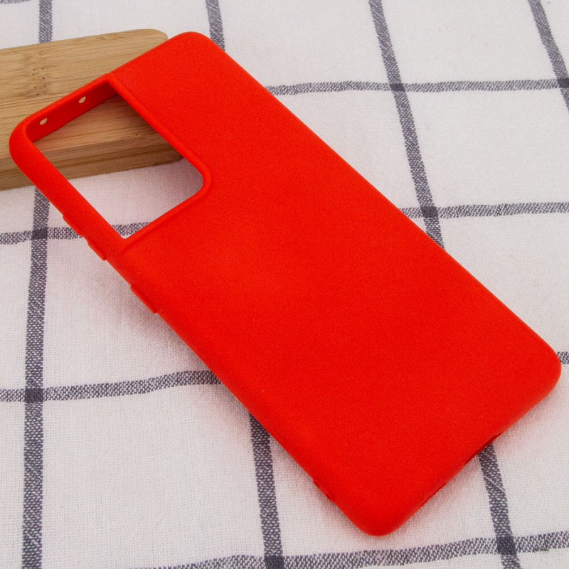 Фото Чохол Silicone Cover Full without Logo (A) на Samsung Galaxy S21 Ultra (Червоний / Red) на vchehle.ua