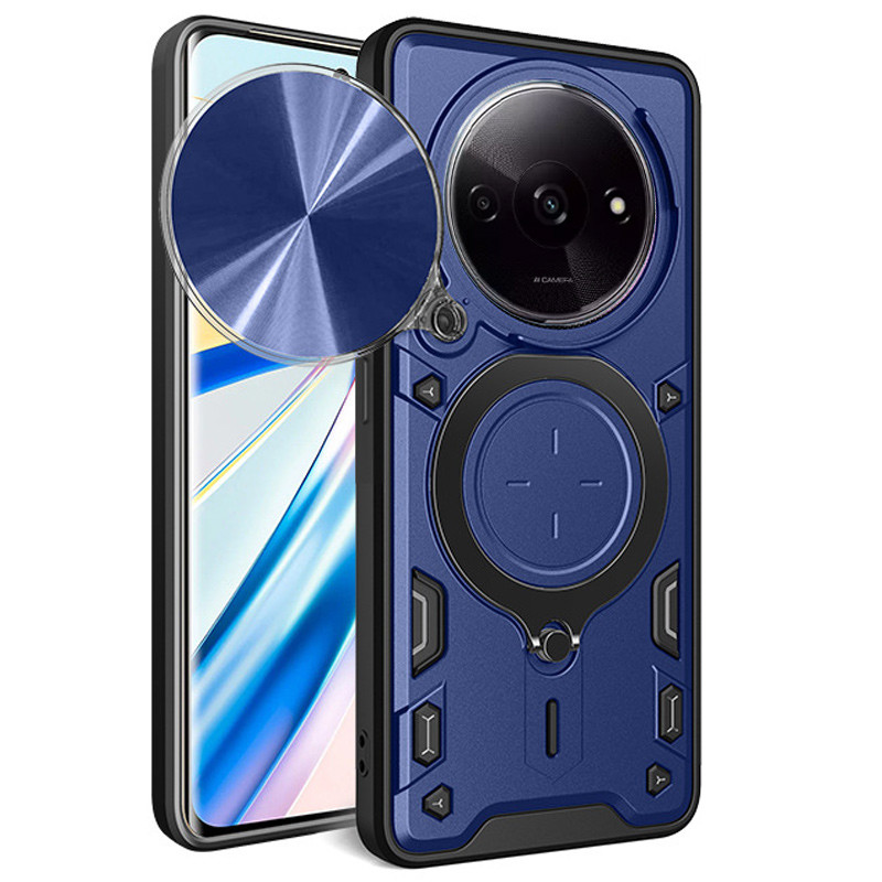 Фото Удароміцний чохол Bracket case with Magnetic на Xiaomi Redmi A3 (Blue) на vchehle.ua