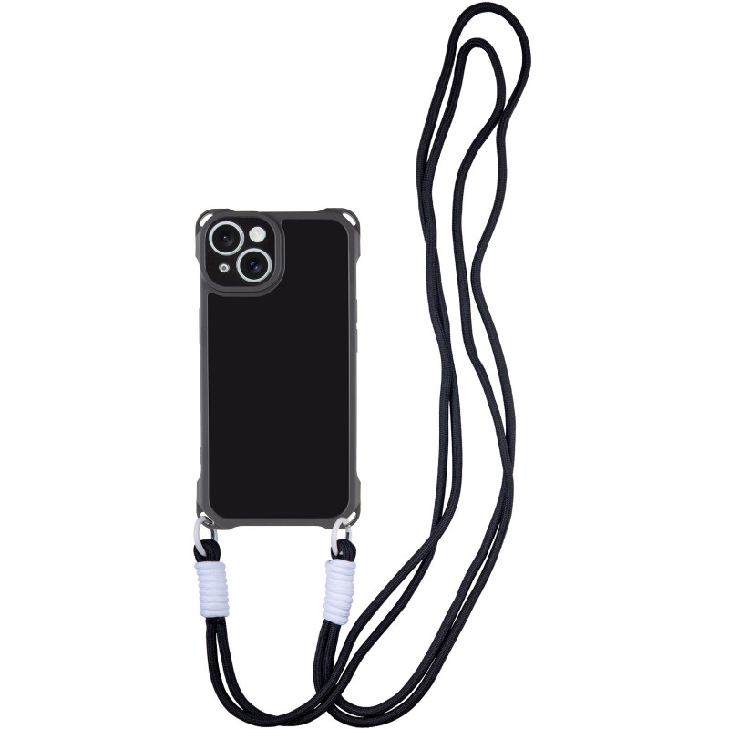 Чехол TPU CrossBody with straps для Apple iPhone 14 (6.1") (Black)