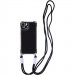 Чехол TPU CrossBody with straps для Apple iPhone 14 (6.1") (Black)
