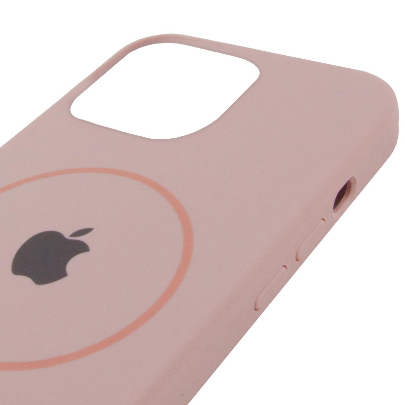 Чохол Silicone Case Full Protective (AA) with Magnetic Safe на Apple iPhone 11 Pro Max (6.5") (Рожевий / Pink Sand) в магазині vchehle.ua