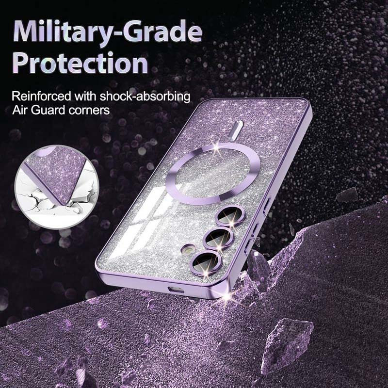 Фото TPU чохол Delight case with Magnetic Safe з захисними лінзами на камеру на Samsung Galaxy S23 FE (Фіолетовий / Purple) в маназині vchehle.ua