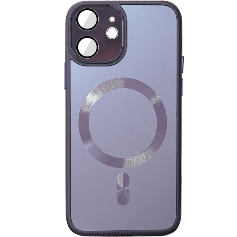 Чохол TPU+Glass Sapphire Midnight with Magnetic Safe на Apple iPhone 12 (6.1") (Фіолетовий / Deep Purple)