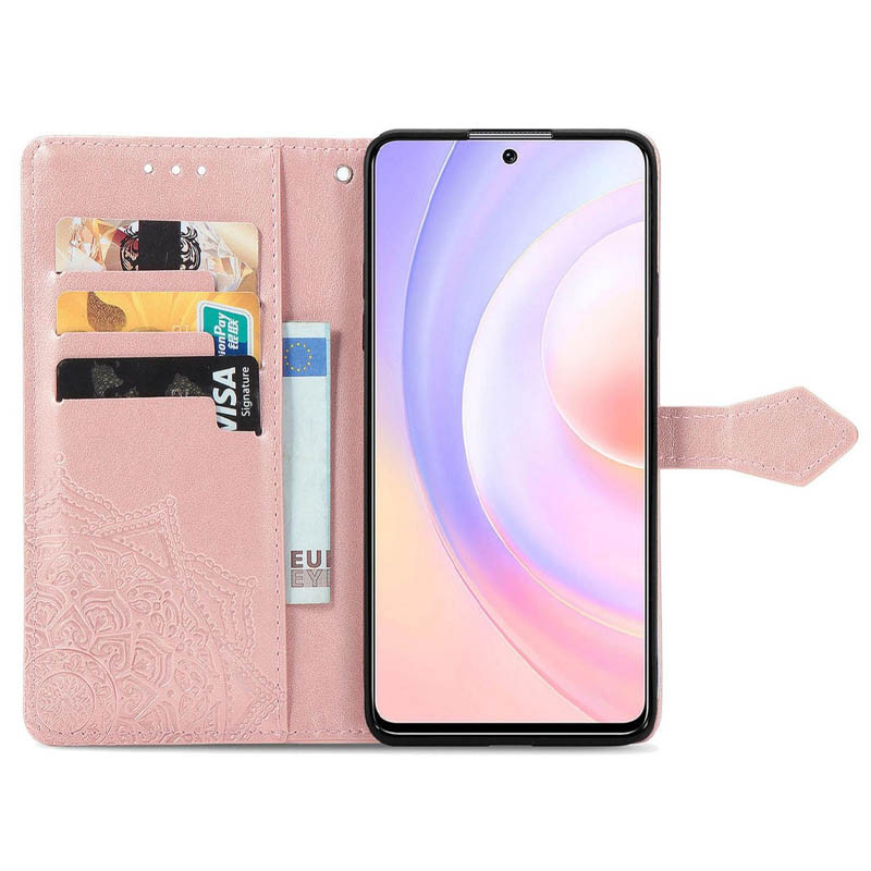 Купити Шкіряний чохол (книжка) Art Case з візитницею на Xiaomi Mi 11 Lite (Рожевий) на vchehle.ua