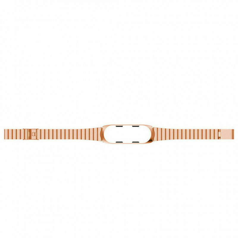 Фото Ремінець Stainless Steel для Xiaomi Mi Band 5 / 6 (Rose Gold) на vchehle.ua