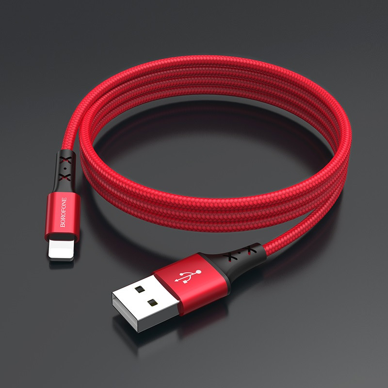 Фото Дата кабель Borofone BX20 Enjoy USB to Lightning (1m) (Красный) в магазине vchehle.ua