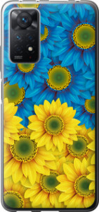 Чохол Жовто-блакитні квіти на Xiaomi Redmi Note 12 Pro
