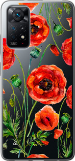 

Чехол Нарисованные маки для Xiaomi Redmi Note 11 (Global) 1633772