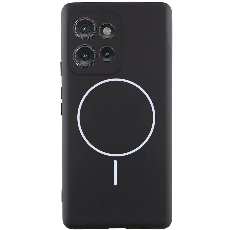 Чохол Silicone Cover Lakshmi Full Camera (AA) with MagFit на Motorola Edge 50 Neo (Чорний / Black)
