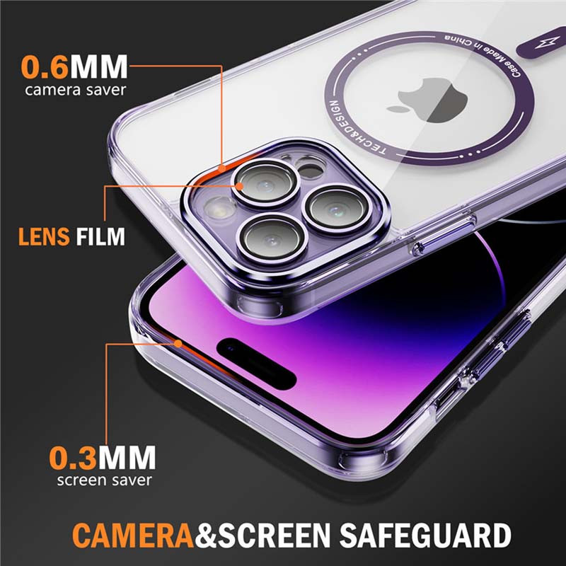 TPU+PC чохол Fullcolor with Magnetic Safe на Apple iPhone 12 Pro Max (6.7") (Purple) в магазині vchehle.ua