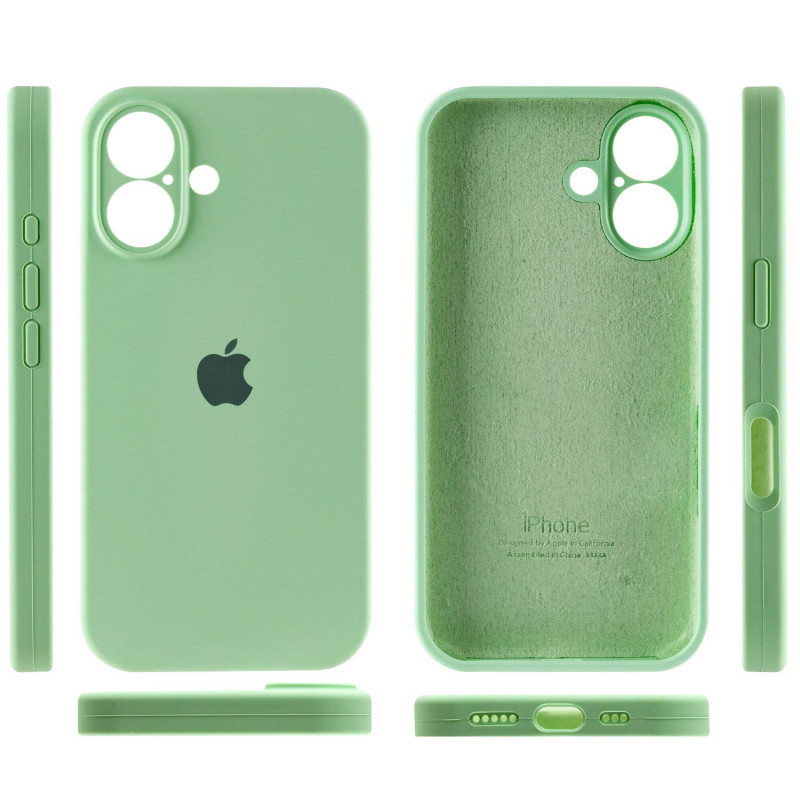 Фото Чохол Silicone Case Full Camera Protective (AA) на Apple iPhone 16 Plus (6.7") (Зелений / Pistachio) в маназині vchehle.ua