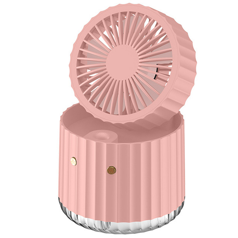 Настільний вентилятор Rapid Cooling 3in1 з водяним охолодженням та підсвічуванням 1200 mAh (Pink)
