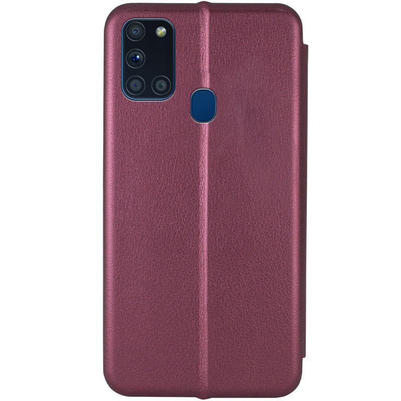 Фото Шкіряний чохол (книжка) Classy на Samsung Galaxy A21s (Бордовий) в маназині vchehle.ua