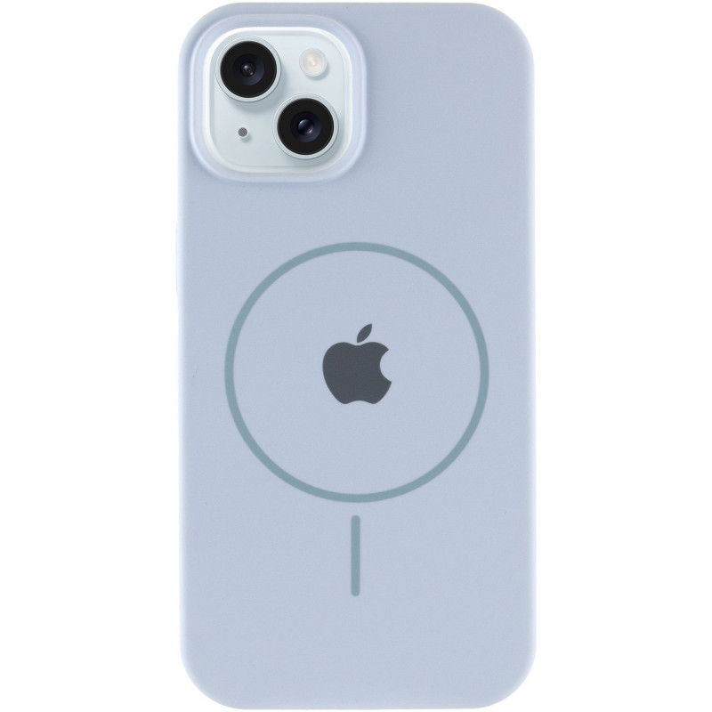 Фото Чохол Silicone Case Full Protective (AA) with Magnetic Safe на Apple iPhone 15 Plus (6.7") (Блакитний / Lilac Blue) на vchehle.ua