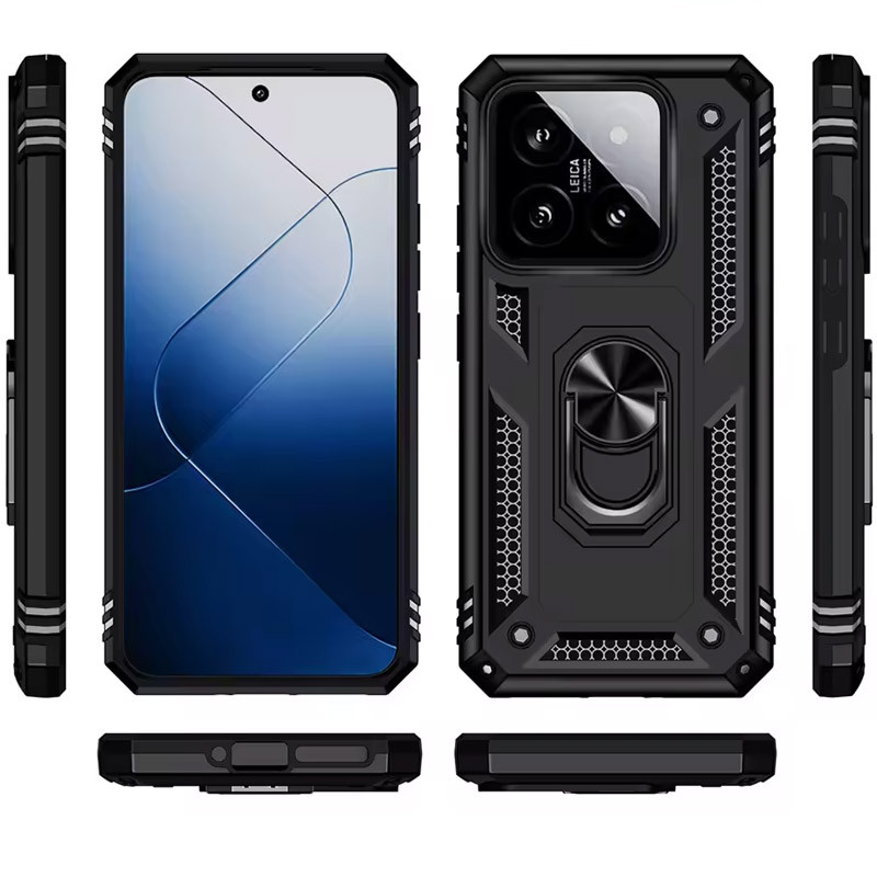Купить Ударопрочный чехол Serge Ring for Magnet для Xiaomi 14T (Черный) на vchehle.ua