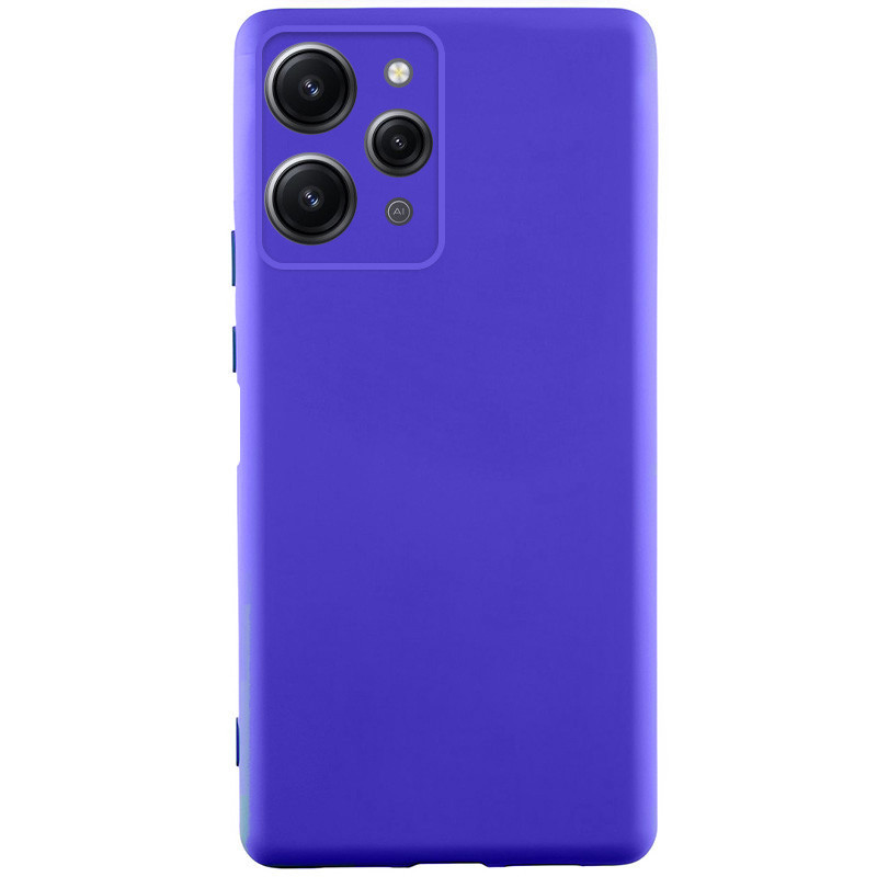 Чехол TPU GETMAN Liquid Silk Full Camera для Xiaomi Redmi 12 (Синий / Iris)