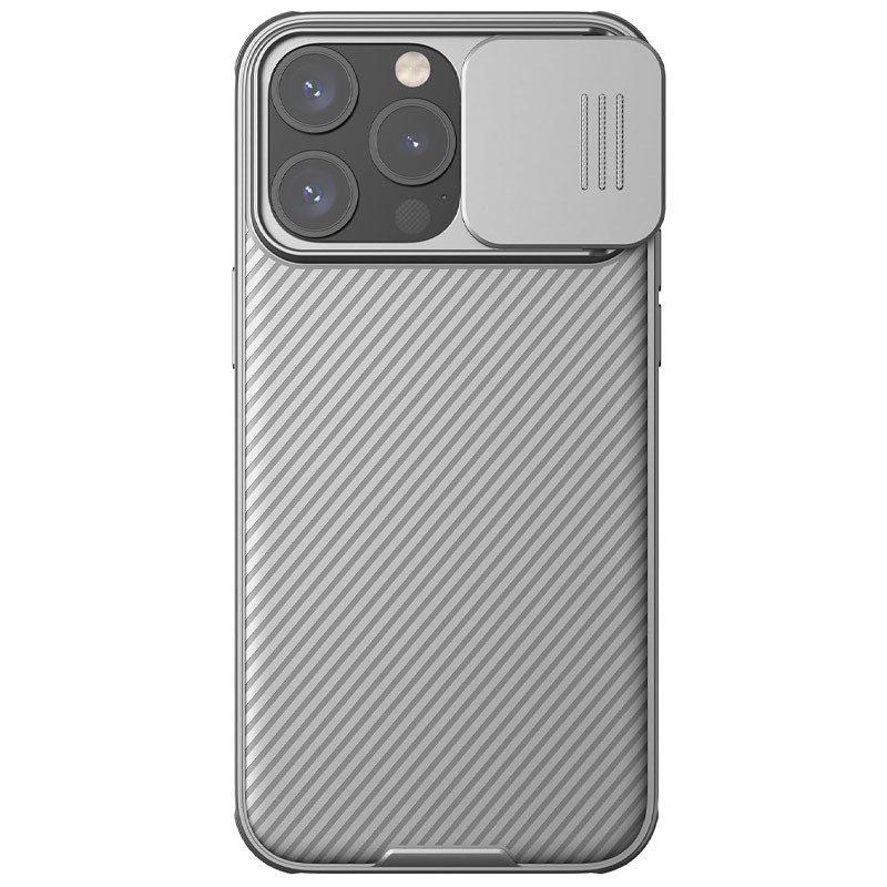 Карбоновая накладка Nillkin CamShield Pro для Apple iPhone 15 Pro (6.1") (Titanium Gray)