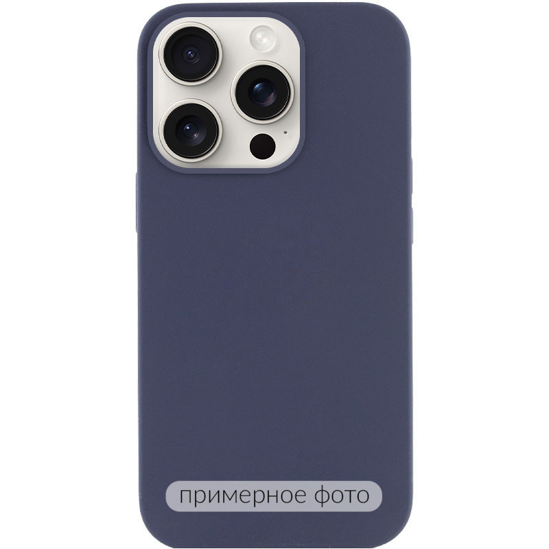 Чехол Silicone Case Full Protective (AA) NO LOGO для Apple iPhone 16e (6.1") (Темно-синий / Midnight blue)