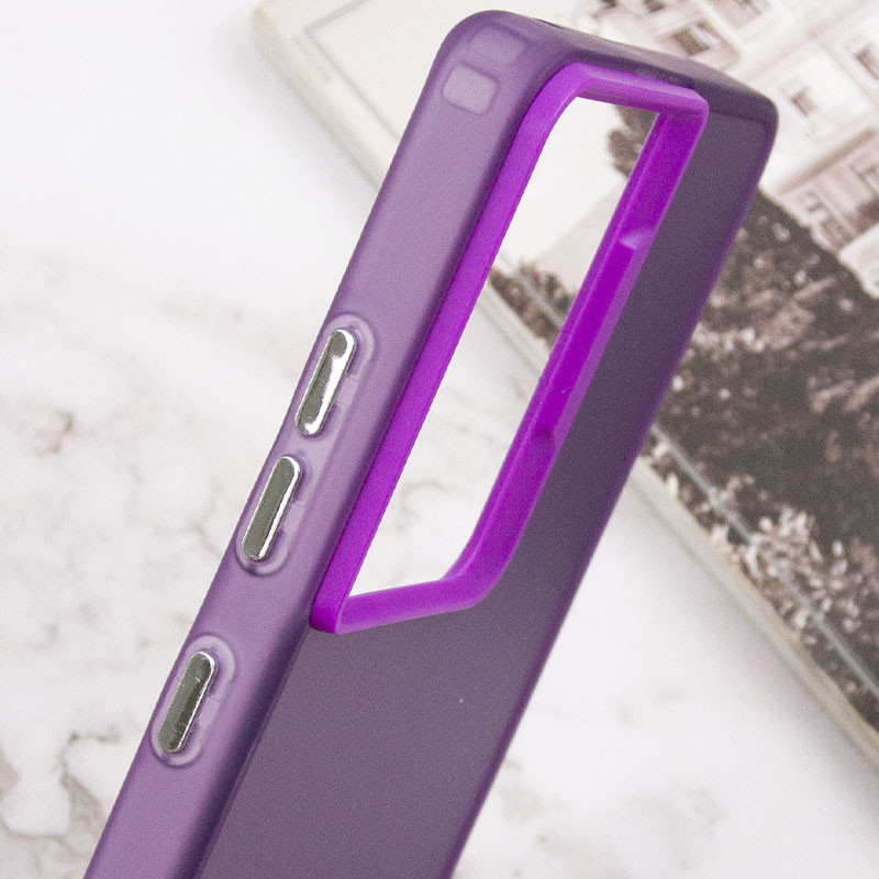 Фото TPU+PC чохол Magic glow with protective edge на Samsung Galaxy S21 Ultra (Purple) в маназині vchehle.ua