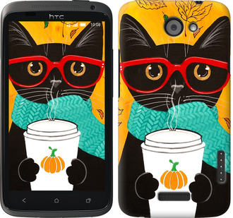 

Чехол Осенний кот для HTC One X 580966