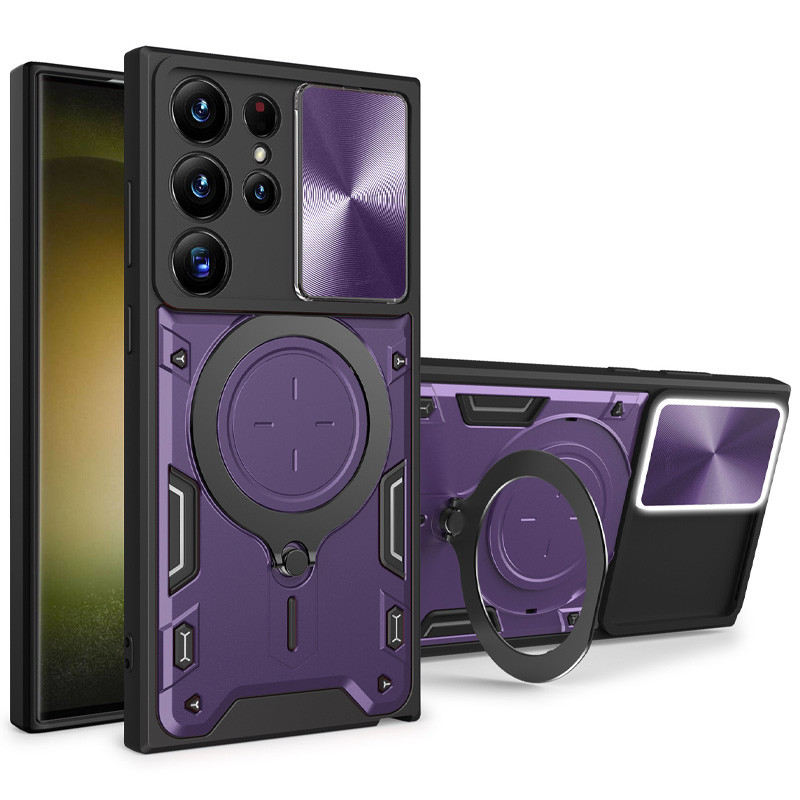 Удароміцний чохол Bracket case with Magnetic на Samsung Galaxy S24 Ultra (Purple)