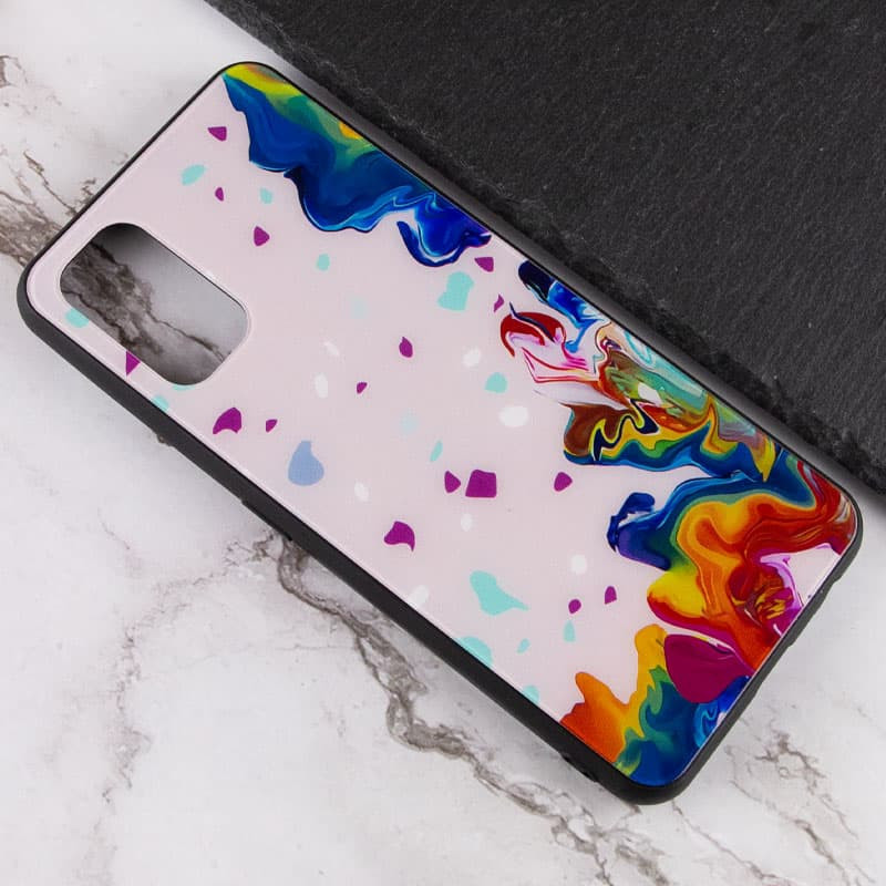 Фото TPU+Glass чехол Diversity для Realme 7 Pro (Stains multicolored) в магазине vchehle.ua