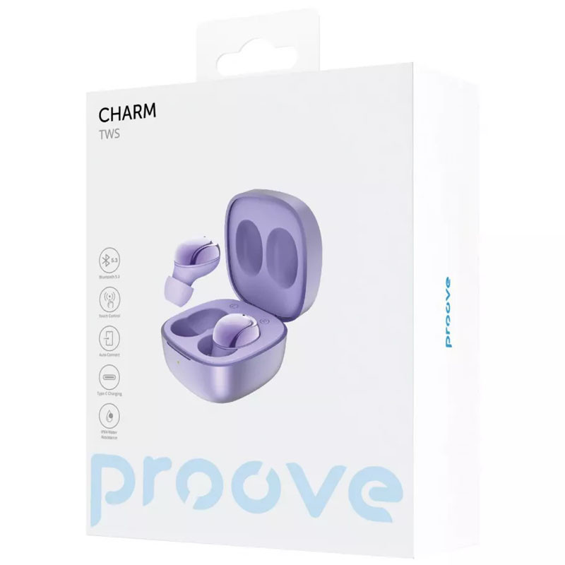 Заказать Беспроводные TWS наушники Proove Charm (Purple) на vchehle.ua