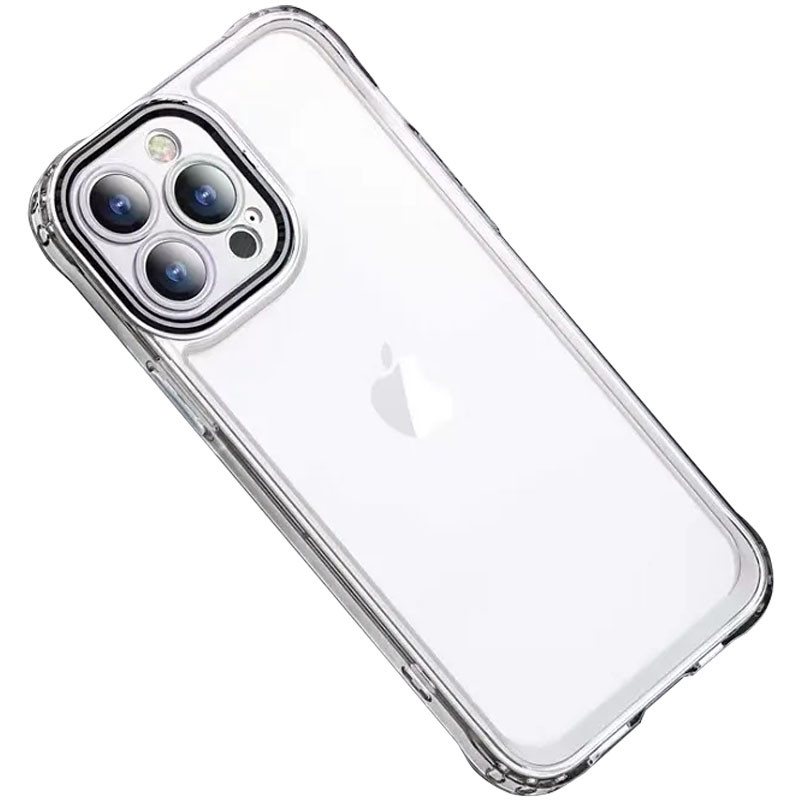 Фото TPU+PC чохол ColorCam на Apple iPhone 12 Pro Max (6.7") (Прозорий / Чорний) на vchehle.ua