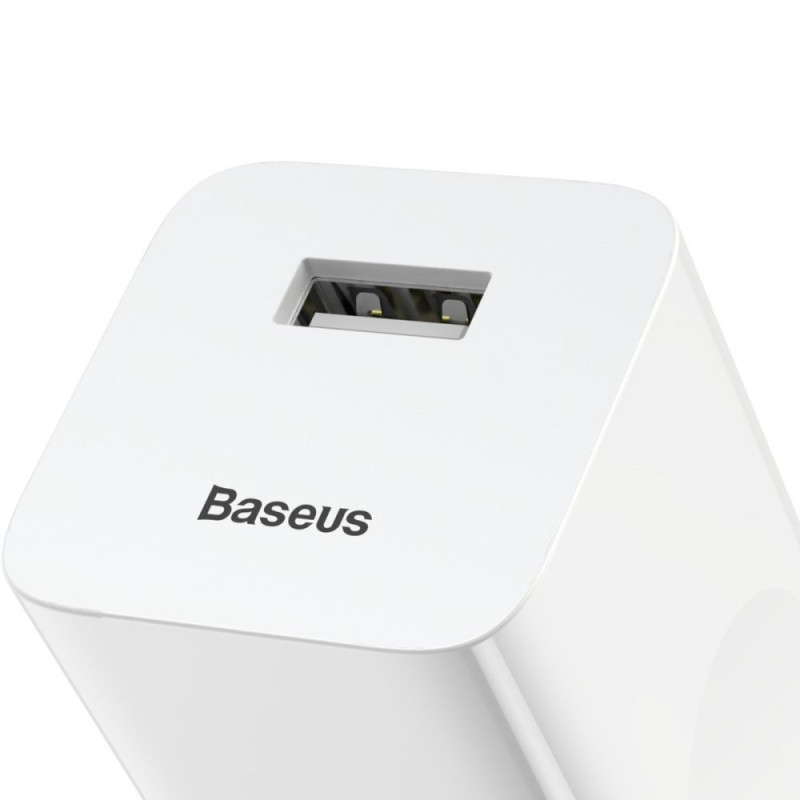 Фото Уценка СЗУ Baseus Wall Charger QC3.0 (CCALL-BX) (Вскрытая упаковка / Белый) на vchehle.ua