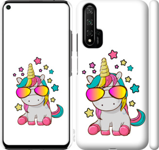 

Чехол Единорог в очках для Huawei Honor 20 911876