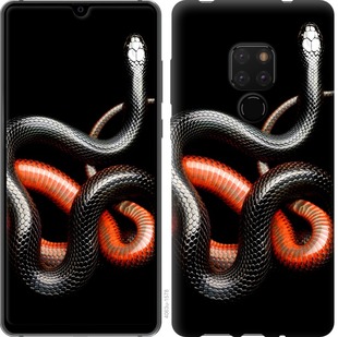 

Чохол Червоно-чорна змія на чорному тлі на Huawei Mate 20 677508
