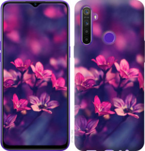 Чехол Пурпурные цветы для Realme 5