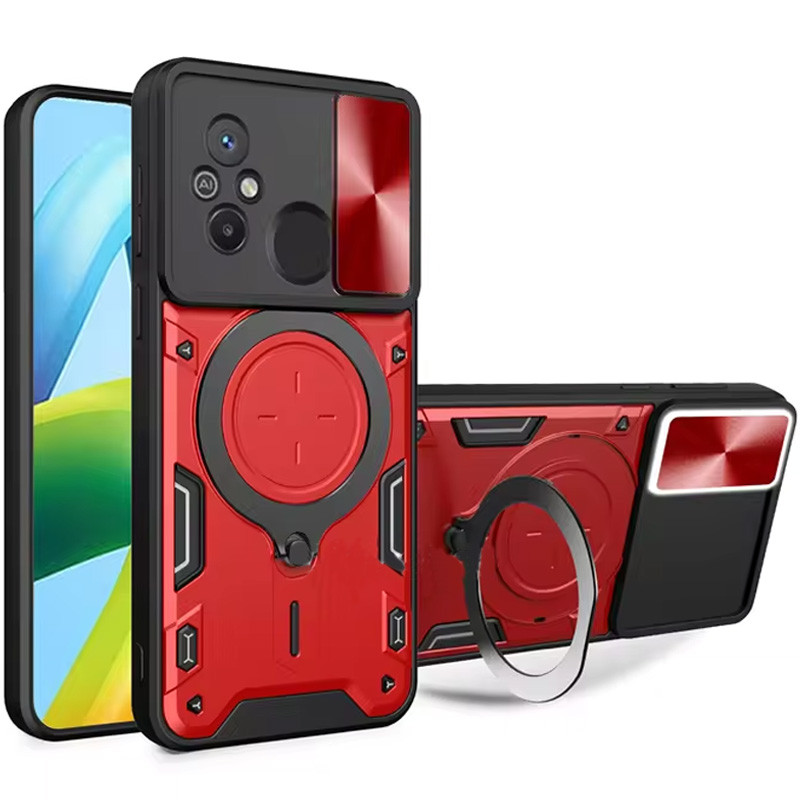 

Ударопрочный чехол Bracket case with Magnetic для Xiaomi Redmi 12C (Red) 1722829