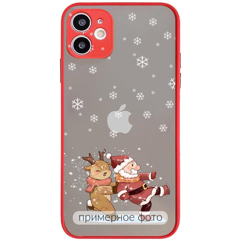 TPU+PC чохол Christmas time на Apple iPhone 6/6s (4.7") (Санта)