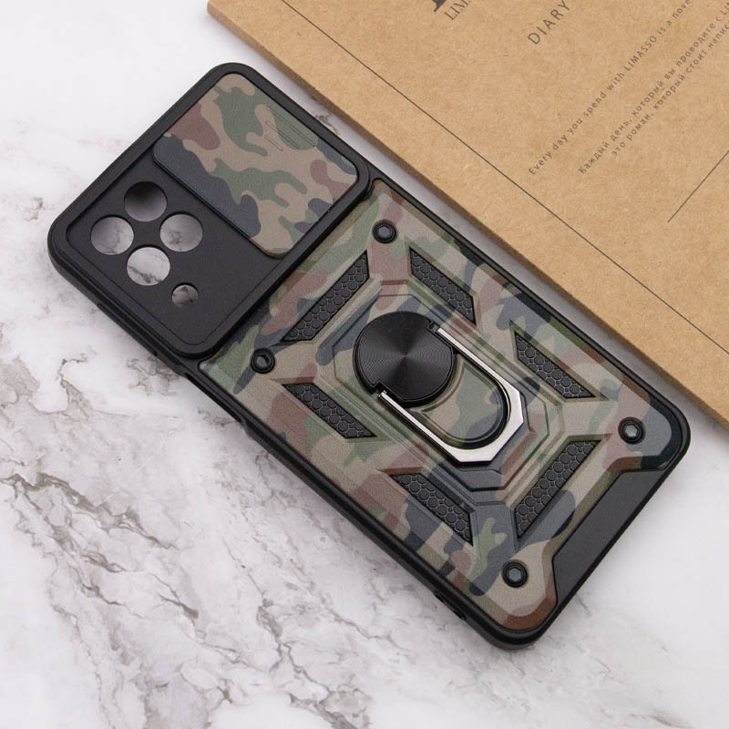 Купить Ударопрочный чехол Camshield Serge Ring Camo для Samsung Galaxy M53 5G (Коричневый / Army Brown) на vchehle.ua