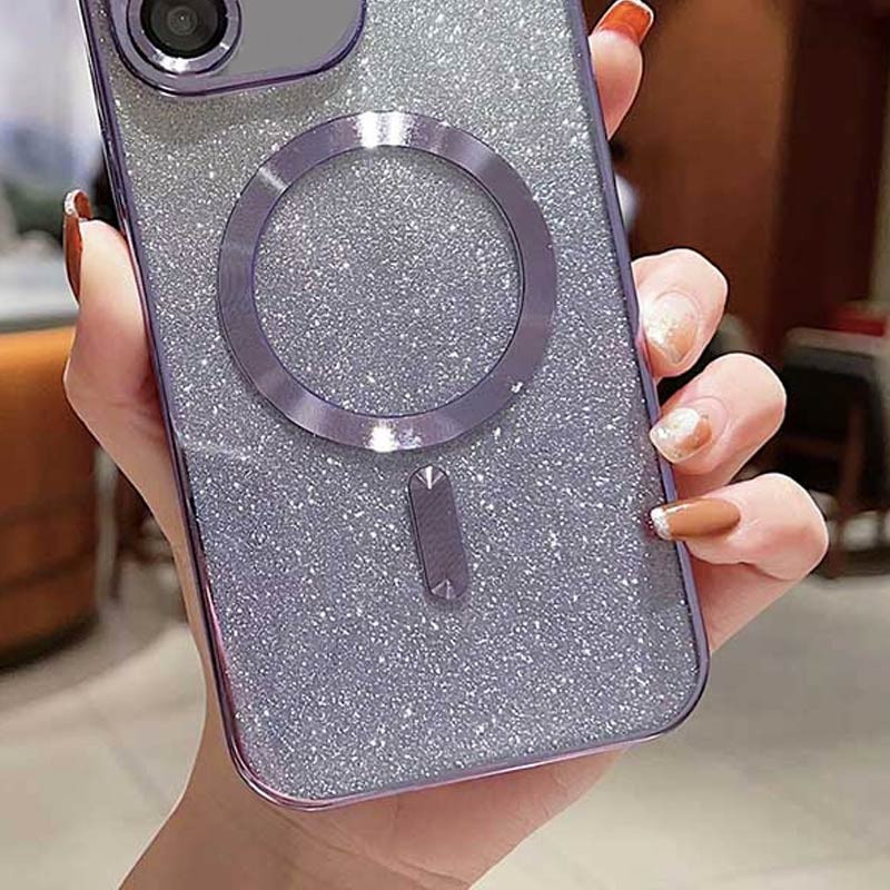 Фото TPU чохол Delight case with Magnetic Safe з захисними лінзами на камеру на Apple iPhone 13 mini (5.4") (Фиолетовый / Deep Purple) на vchehle.ua