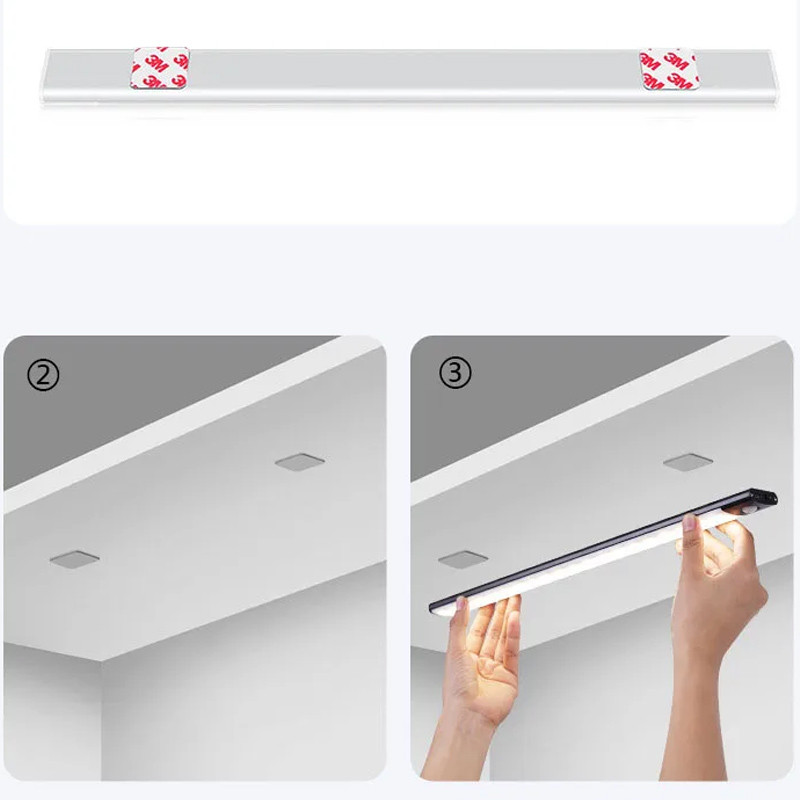 Сенсорный светильник LED с датчиком движения MZ-L1803 (35*11,5*100mm) (Black) в магазине vchehle.ua