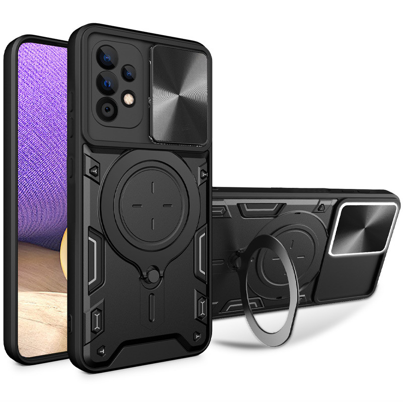 Удароміцний чохол Bracket case with Magnetic на Samsung Galaxy A52 4G / A52 5G / A52s (Black)