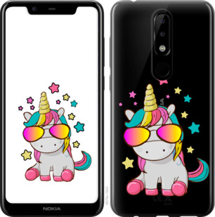 

Чехол Единорог в очках для Nokia 5.1 Plus 911995