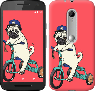 

Чехол Мопс на велосипеде для Motorola Moto G3 642859