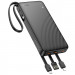 Фото Портативное ЗУ Power Bank Hoco J146 with 4 cables 10000 mAh (Black) на vchehle.ua