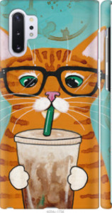 Чехол Зеленоглазый кот в очках для Samsung Galaxy Note 10 Plus