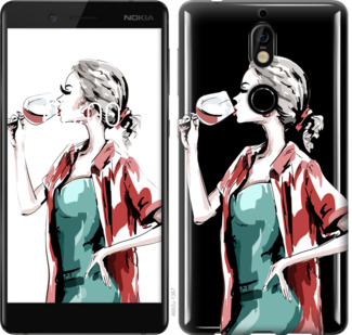

Чехол Девушка с бокалом для Nokia 7 841873