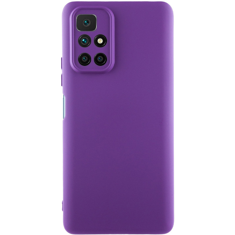 Чехол TPU GETMAN Liquid Silk Full Camera для Xiaomi Redmi 10 (Фиолетовый / Purple)