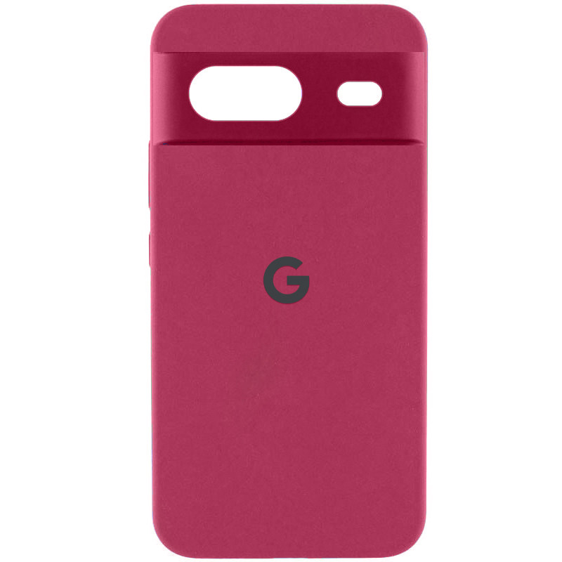 Чохол Silicone Cover Lakshmi Full Camera (AAA) with Logo на Google Pixel 8a (Бордовий / Plum)