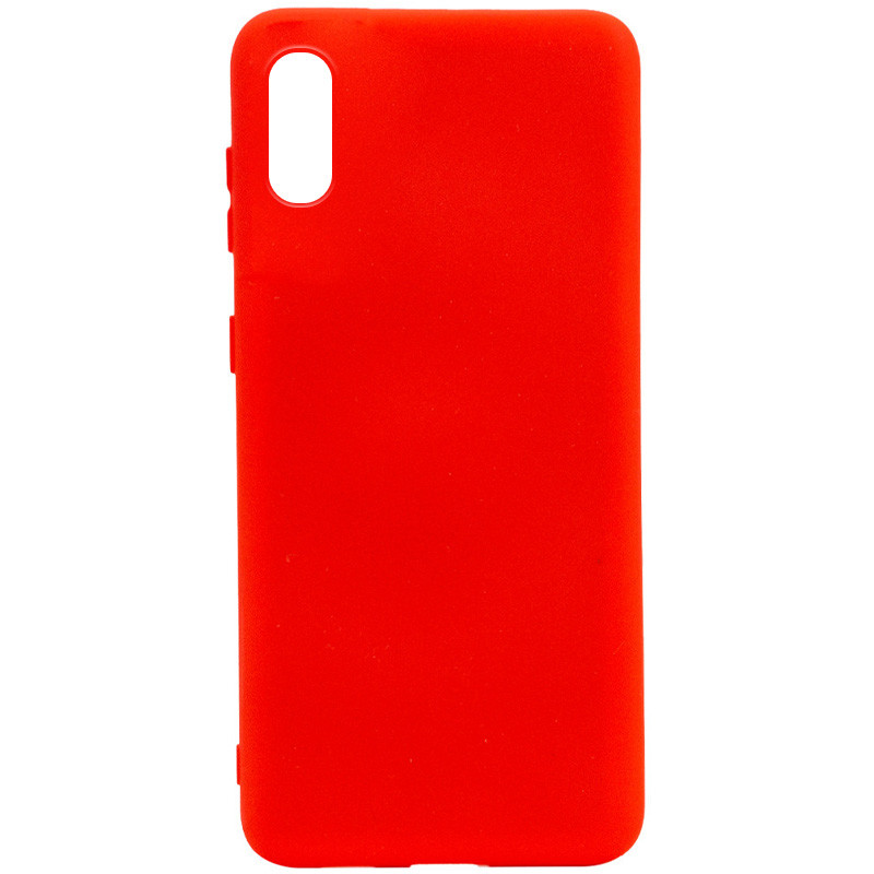 Чохол Silicone Cover Full without Logo (A) на Samsung Galaxy A02 (Дефект упаковки / Червоний / Red)